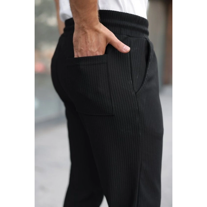 Biçomi Erkek Fitilli Beli Lastikli Rahat Pantolon