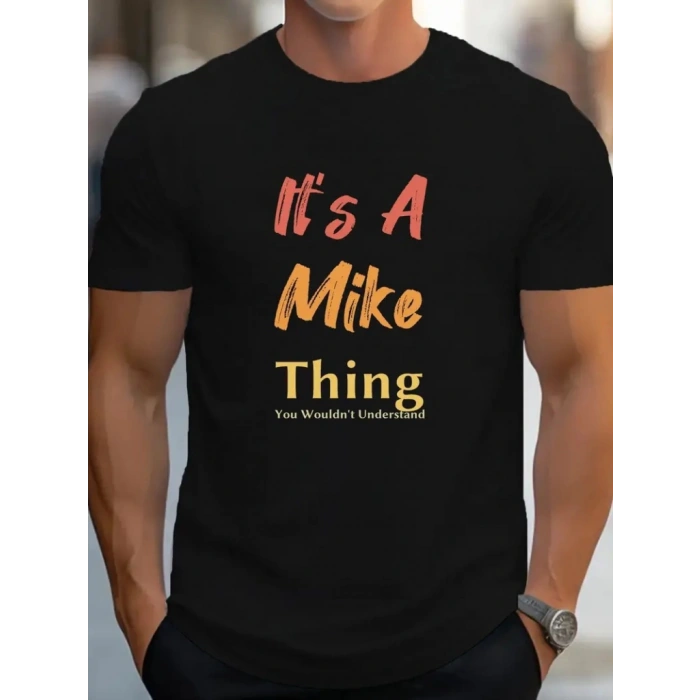 Biçomi Erkek It Is A Mike Thing Baskılı Erkek T-shirt
