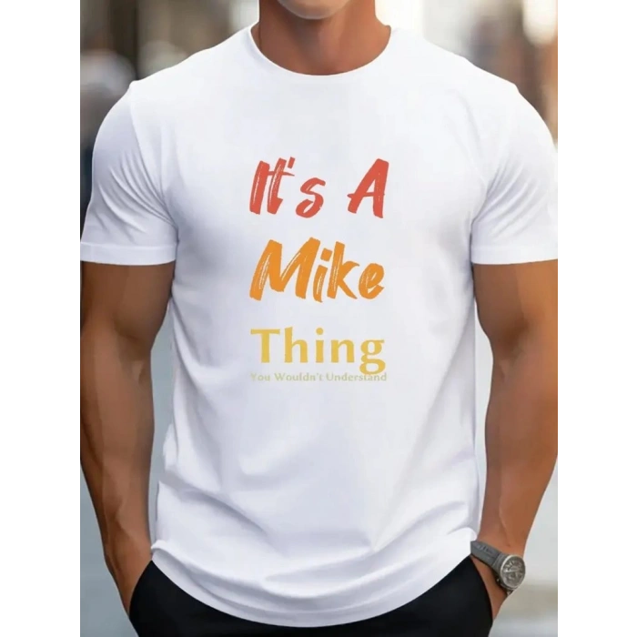 Biçomi Erkek It Is A Mike Thing Baskılı Erkek T-shirt