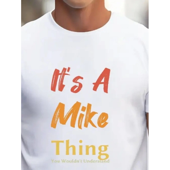Biçomi Erkek It Is A Mike Thing Baskılı Erkek T-shirt