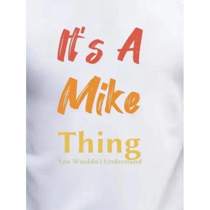 Biçomi Erkek It Is A Mike Thing Baskılı Erkek T-shirt