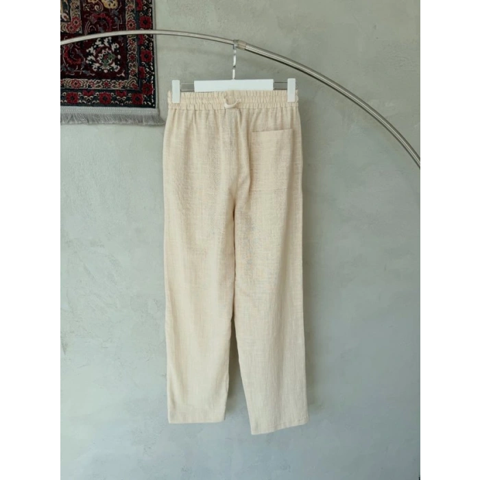 Biçomi Erkek İthal Yıkamalı Keten Pantolon