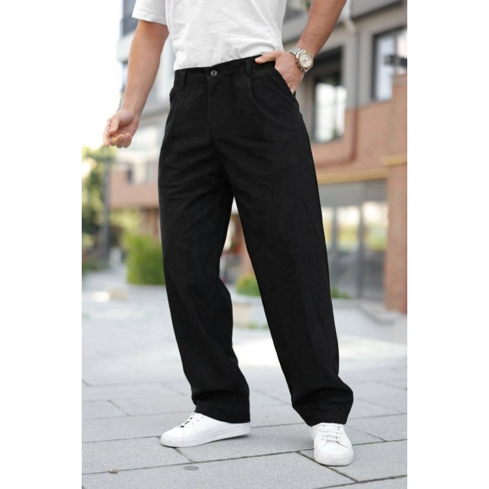 Biçomi Erkek Kadife Baggy Pantolon