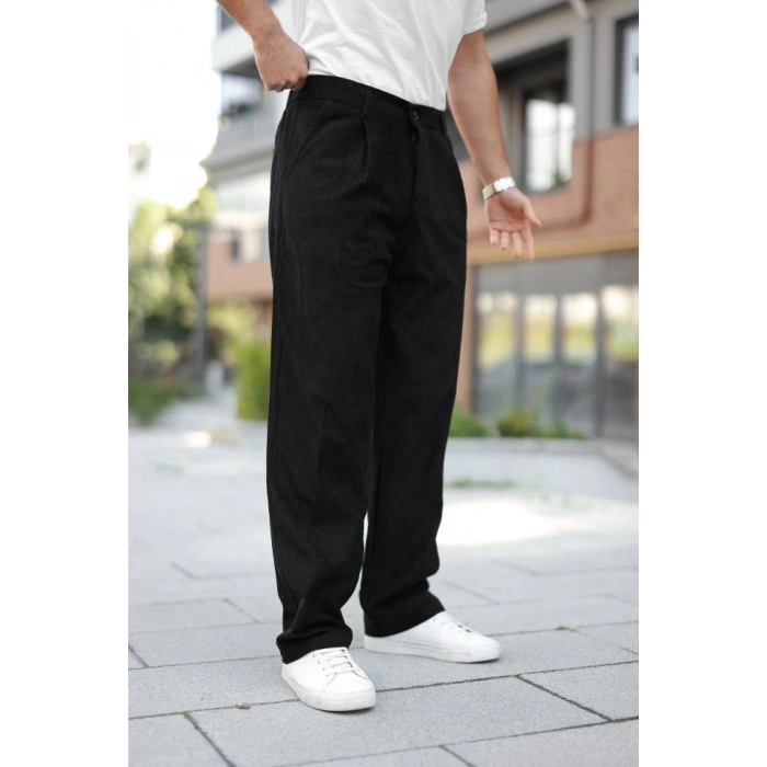 Biçomi Erkek Kadife Baggy Pantolon