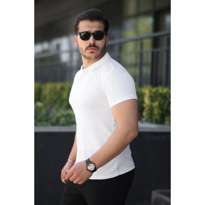 Biçomi Erkek Kısa Kollu Yakalı Tişört