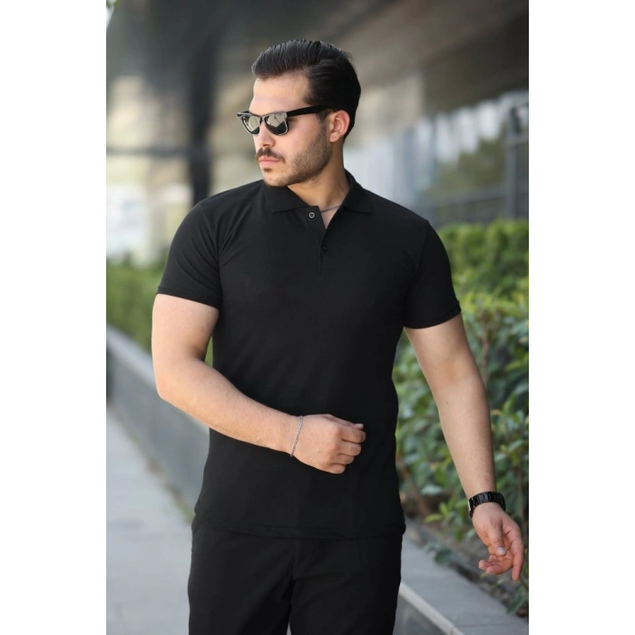 Biçomi Erkek Kısa Kollu Yakalı Tişört