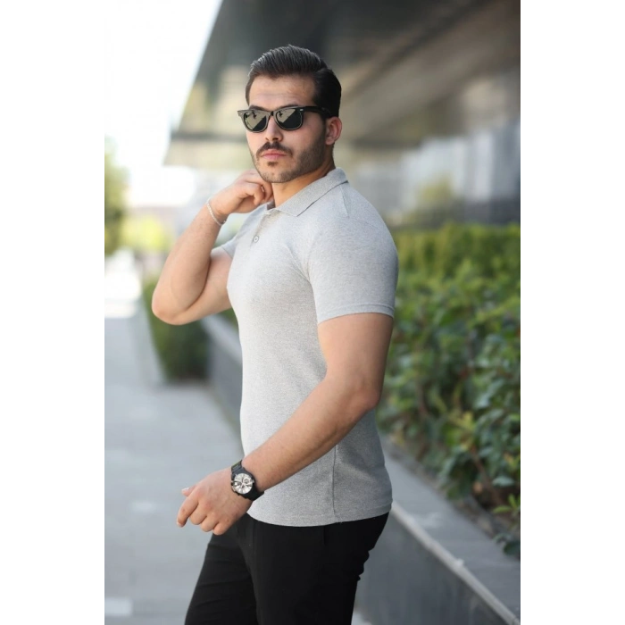 Biçomi Erkek Kısa Kollu Yakalı Tişört