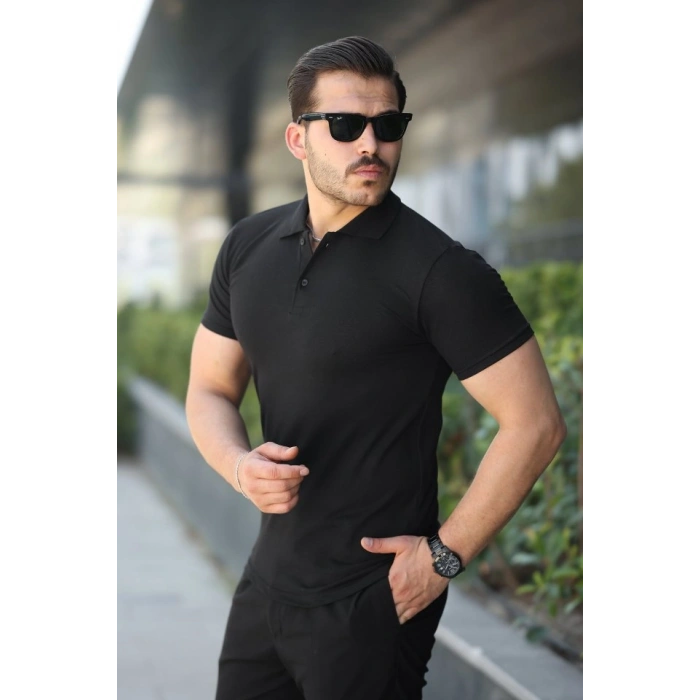 Biçomi Erkek Kısa Kollu Yakalı Tişört