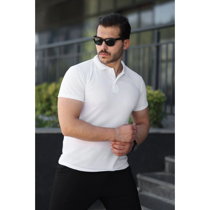 Biçomi Erkek Kısa Kollu Yakalı Tişört