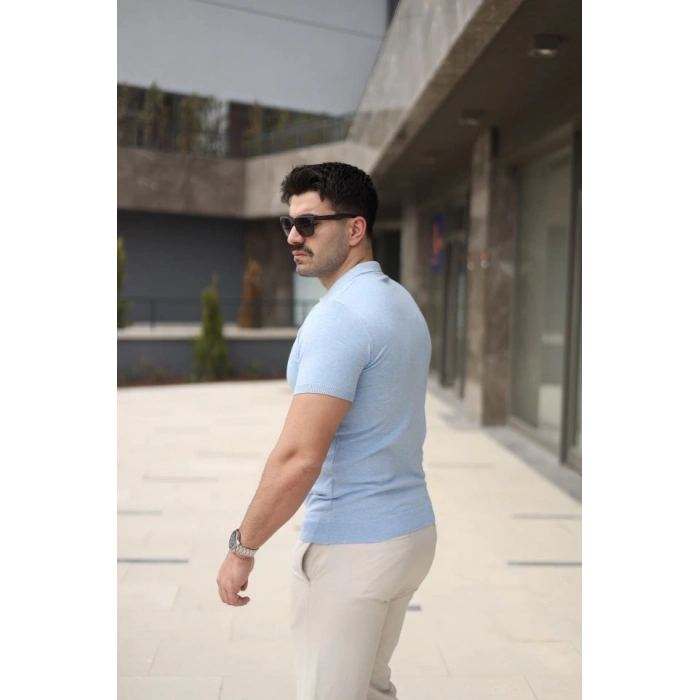 Biçomi Erkek Polo Yaka Fermuar Detaylı Tişört
