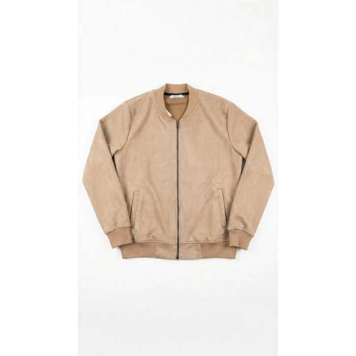 Biçomi Erkek Scuba Süet Kumaş Bomber Hırka