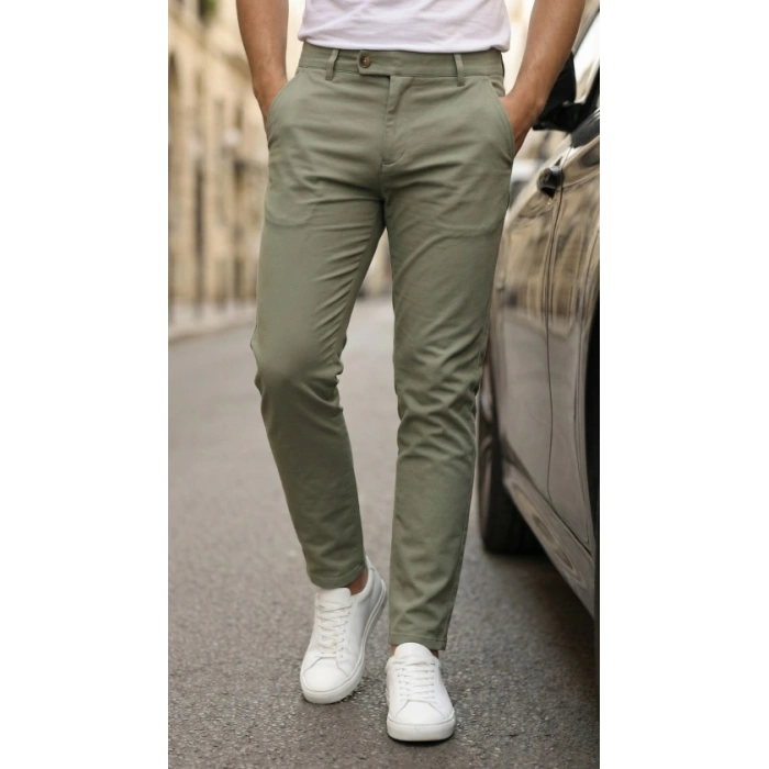 Biçomi Erkek Slim Fit Dilli Kumaş Pantolon