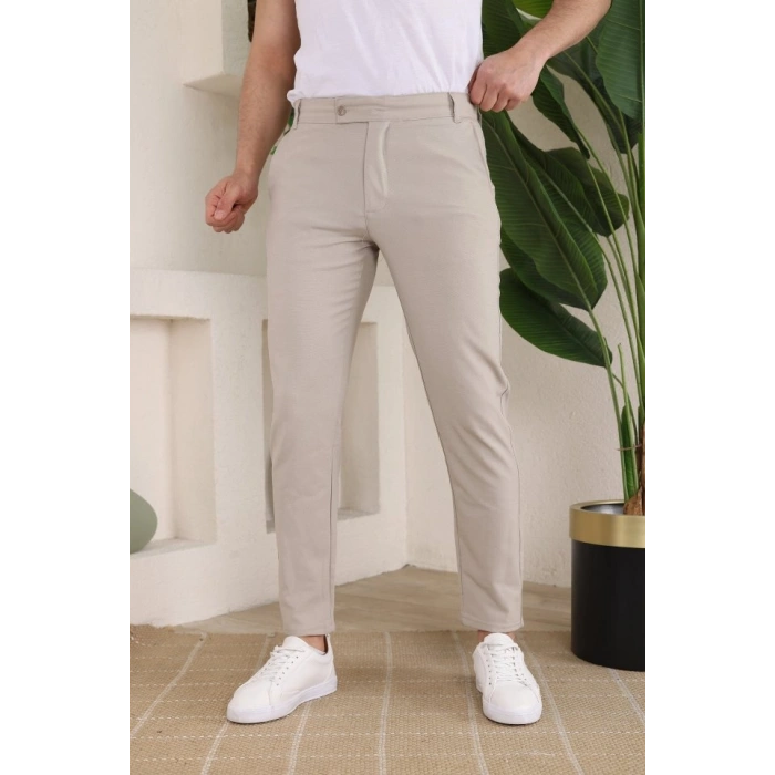 Biçomi Erkek Slim Fit Dilli Kumaş Pantolon