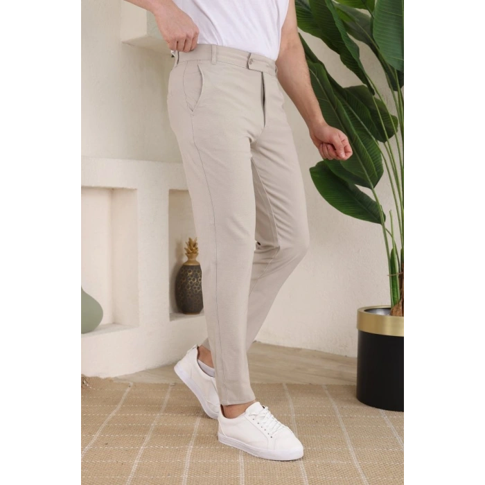 Biçomi Erkek Slim Fit Dilli Kumaş Pantolon