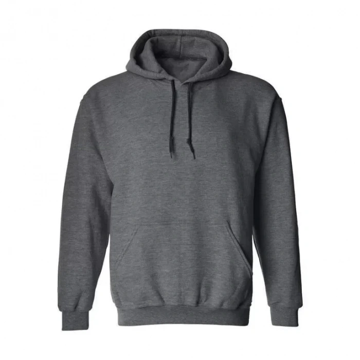 Biçomi Erkek Uzun Kol Kapşonlu Basic Sweatshirt Hoodie - Füme