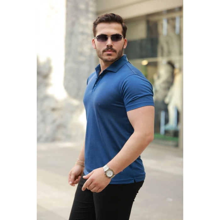 Biçomi Erkek Yakalı Kısa Kollu Tişört