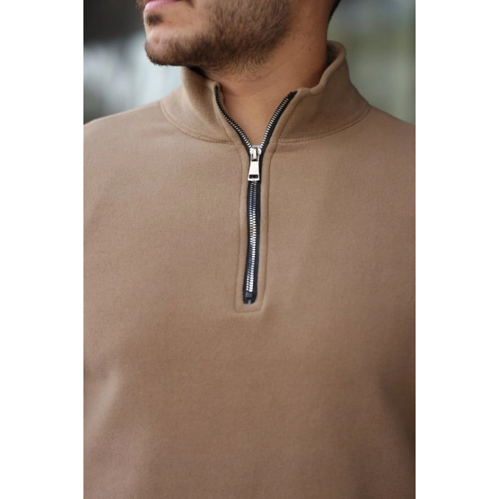 Biçomi Erkek Zip Yaka Polar Sweat