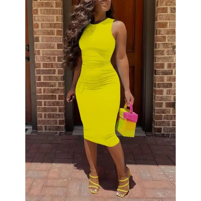 Biçomi Kadın Bodycon Midi Boy Dalgıç Elbise