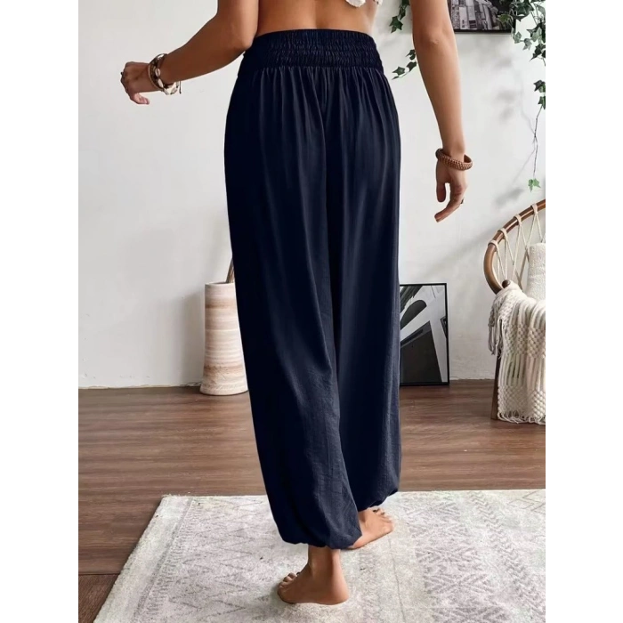 Biçomi Kadın Yüksel Bel Yoğun Büzgü Detaylı Aerobin Pantolon