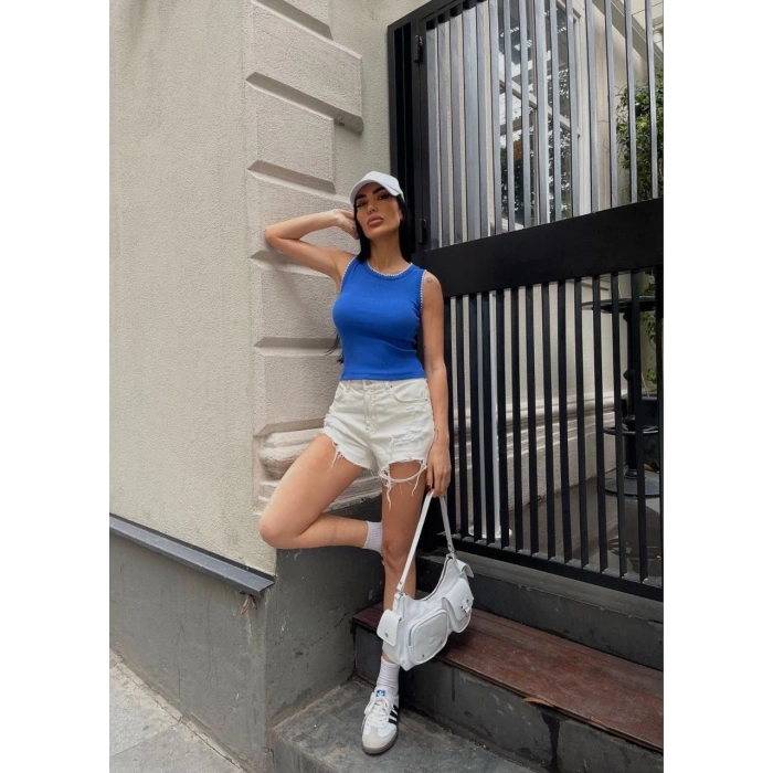 BİÇOMİ Kaşkorse kumaş bluz