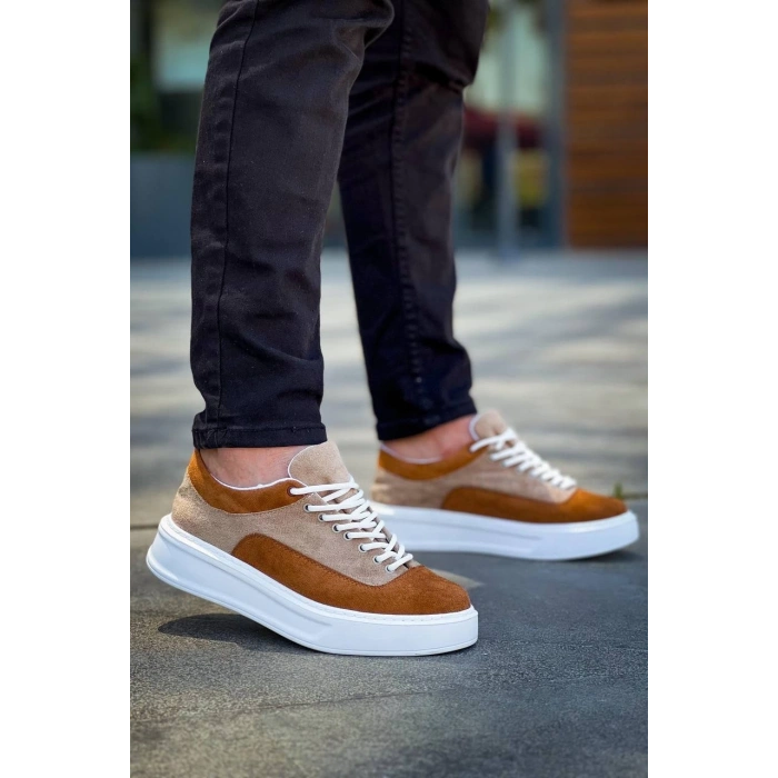 BİÇOMİ KB-005 Kuback Vizon Taba Süet Bağcıklı  Günlük Erkek  Ayakkabı