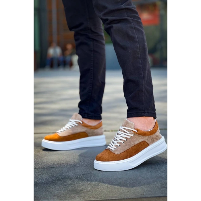 BİÇOMİ KB-005 Kuback Vizon Taba Süet Bağcıklı  Günlük Erkek  Ayakkabı