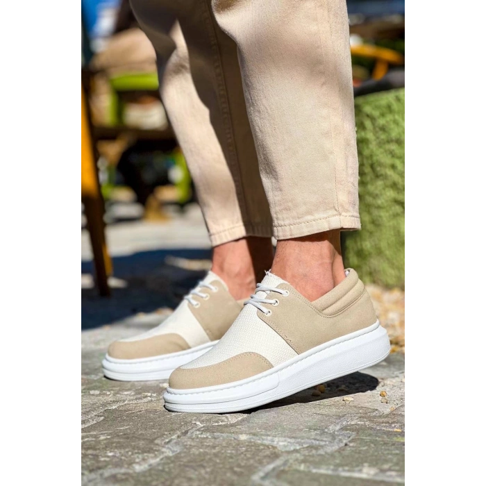 BİÇOMİ KB-042  Kuback Bağcıklı Bej Günlük Erkek Ayakkabı