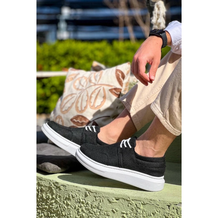 BİÇOMİ KB-042  Kuback Bağcıklı Siyah Günlük Erkek Ayakkabı