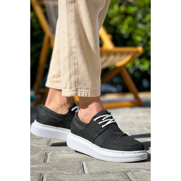 BİÇOMİ KB-042  Kuback Bağcıklı Siyah Günlük Erkek Ayakkabı