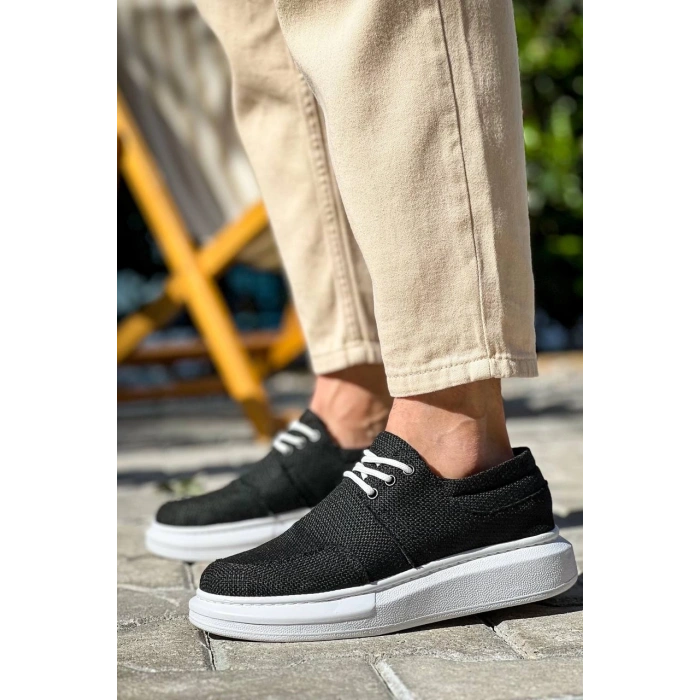 BİÇOMİ KB-042  Kuback Bağcıklı Siyah Günlük Erkek Ayakkabı