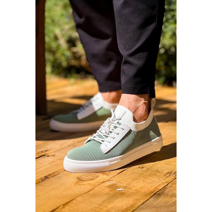 BİÇOMİ KB-110  Kuback Yeşil Triko Yüksek Taban Bağcıklı Günlük Erkek Ayakkabı
