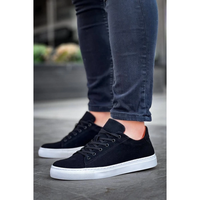 BİÇOMİ KB-122   Kuback Siyah Süet Yüksek Taban Bağcıklı Günlük Erkek Ayakkabı