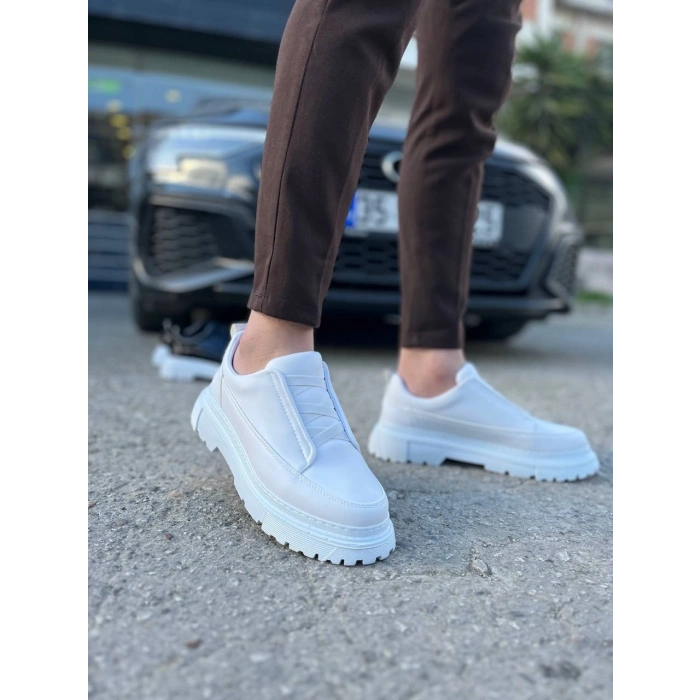 BİÇOMİ KB-703 Kuback Beyaz Lastikli Günlük Erkek Ayakkabı