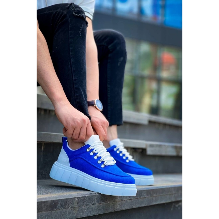 BİÇOMİ KB-X10 Kuback Sax Süet Beyaz Yüksek Taban Günlük Spor Ayakkabı