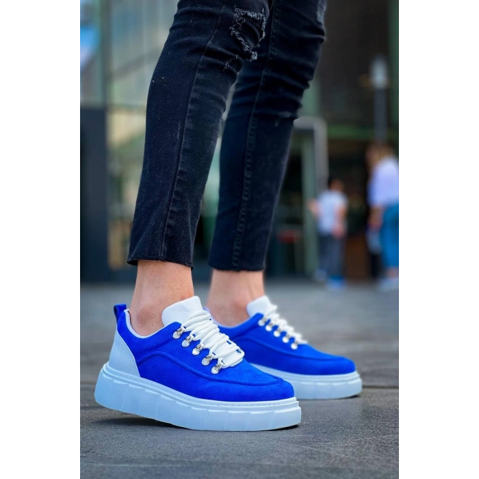 BİÇOMİ KB-X10 Kuback Sax Süet Beyaz Yüksek Taban Günlük Spor Ayakkabı