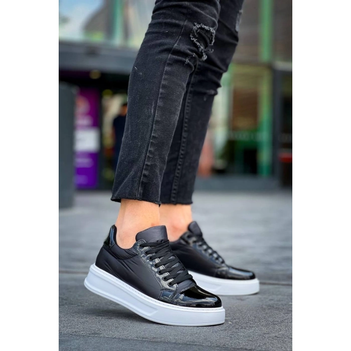 BİÇOMİ KB-X46 Kuback Siyah Rugan Bağcıklı  Günlük Erkek Ayakkabı