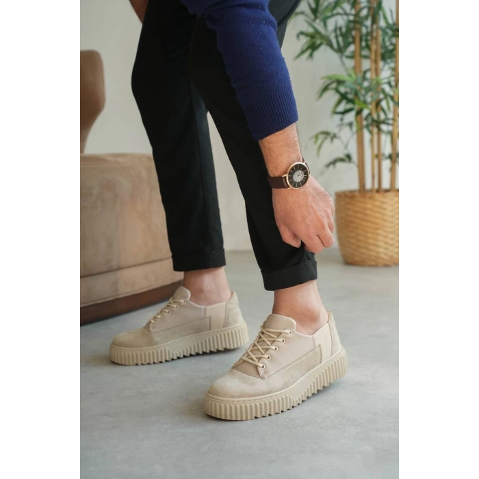 BİÇOMİ KB-X516 Kuback Bej Süet Günlük Erkek Ayakkabı