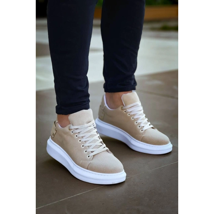 BİÇOMİ KB047  Kuback Bej Süet Günlük Erkek  Ayakkabı