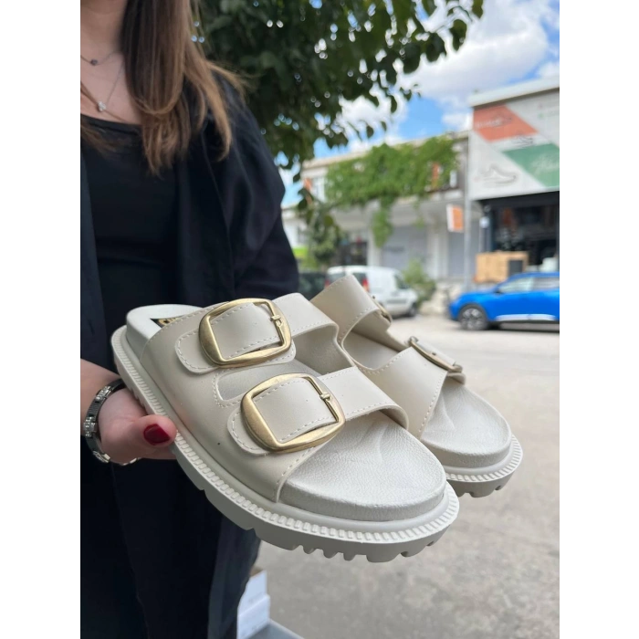 BİÇOMİ KBTX-1 Kuback Bej Günlük Kadın Terlik