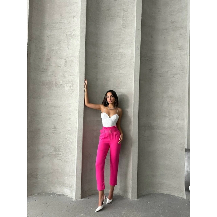 BİÇOMİ Kemerli havuç pantolon