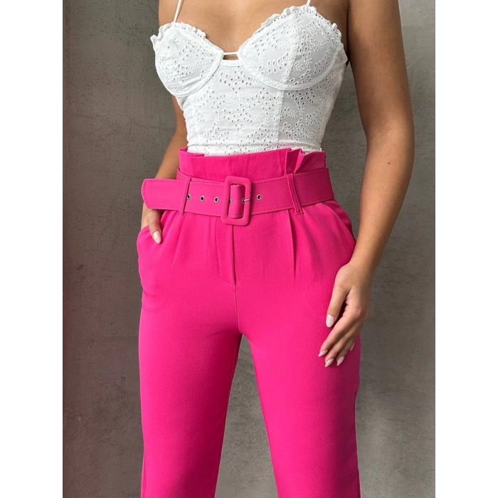 BİÇOMİ Kemerli havuç pantolon