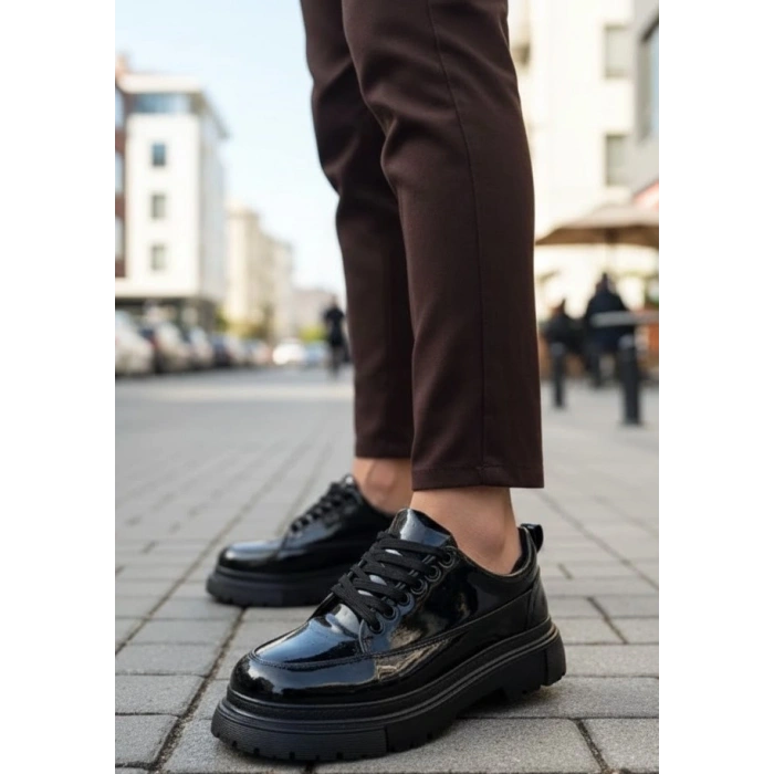 BİÇOMİ  Kömür Rugan Günlük Erkek Ayakkabı