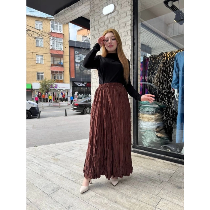 BİÇOMİ Kraş etek kahve