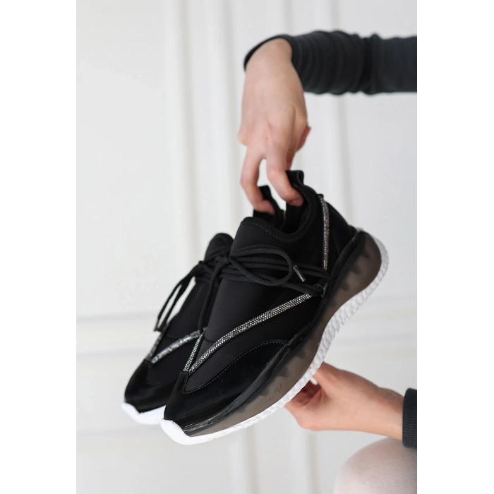 BİÇOMİ Liney Siyah Rugan Bağcıklı Spor Ayakkabı