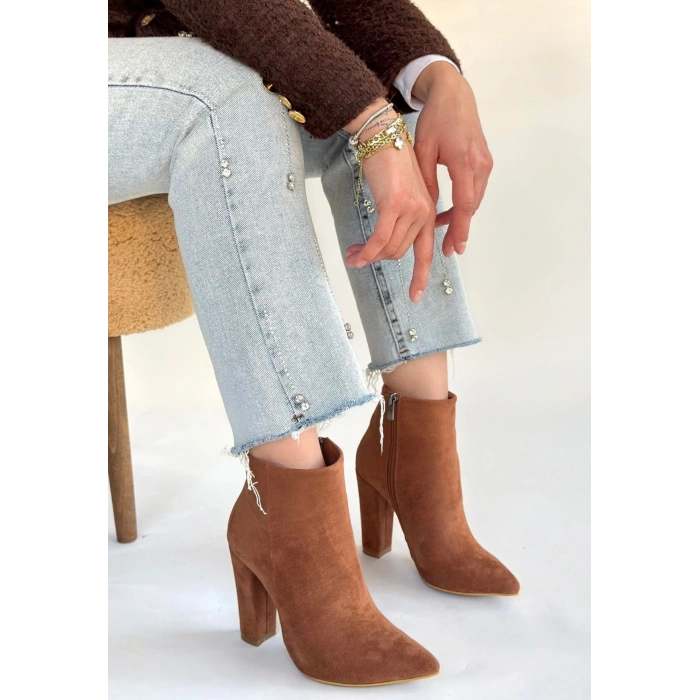 BİÇOMİ Loora Vizon Süet Topuklu Bot