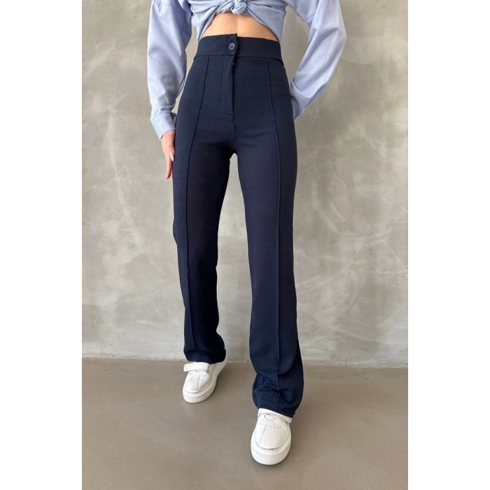 BİÇOMİ Önü cumalı ithal krep pantolon