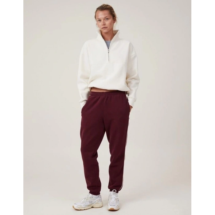 Biçomi Oversize Yarım Farmuarlı Yakalı Basic SweatShirt - Beyaz