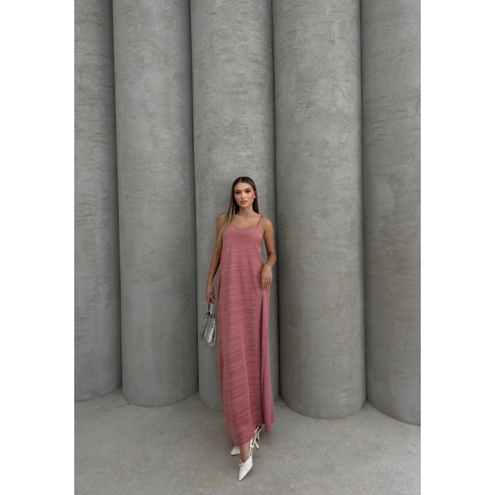 BİÇOMİ Piliseli uzun elbise