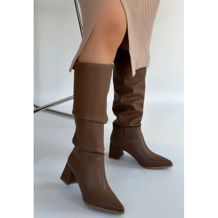 BİÇOMİ Pitay Vizon Cilt Topuklu Çizme