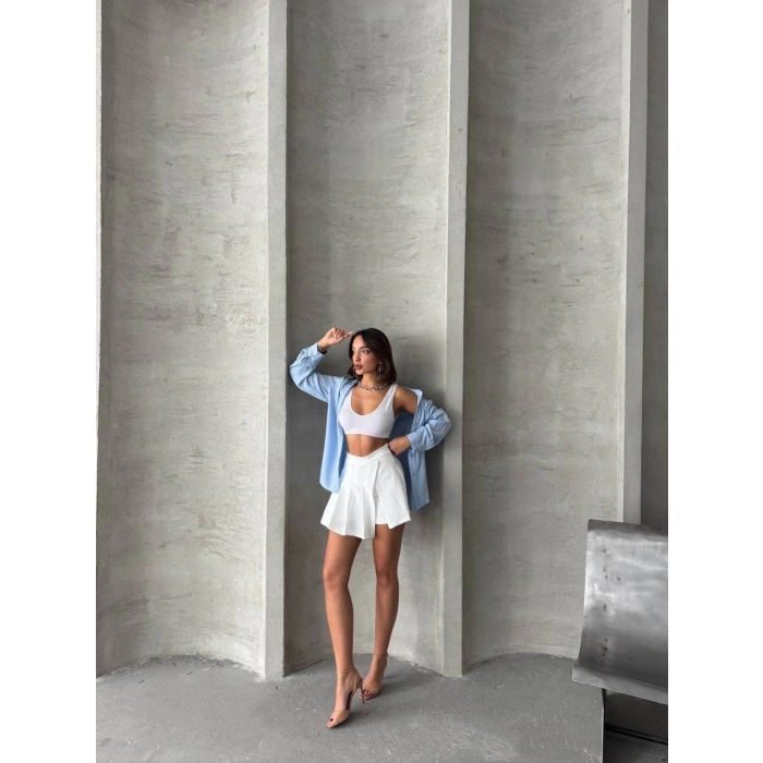 BİÇOMİ Pliseli şort etek